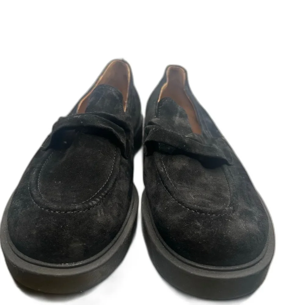 Paul Green Womens Loafers US 9.5 Bow Slip On Minimalist Classic Chic Black Sadie